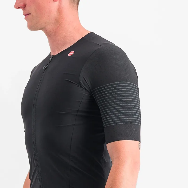 Castelli Premio Black Short Sleeve Jersey in Black/Black-2